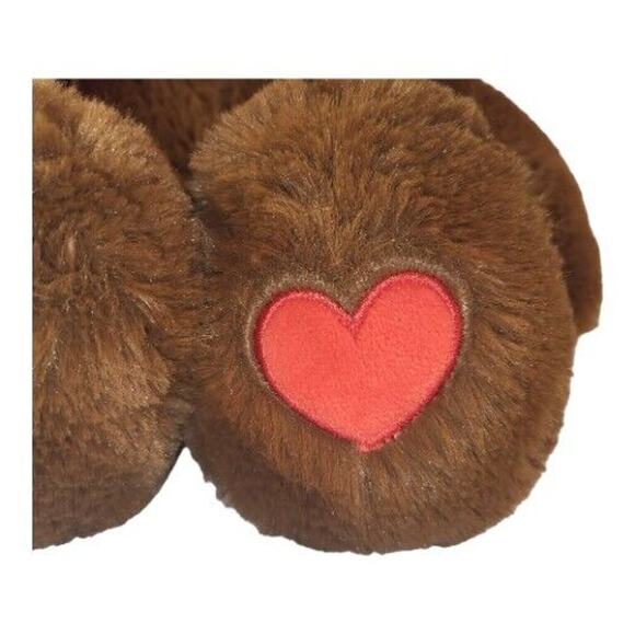 Animal Adventure Plush Brown Teddy Bear Red Bow Heart Stuffed Animal 2020 19" - Picture 6 of 14